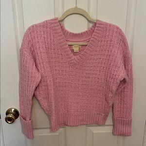 Anthropologie Maeve Pink Knit Sweater